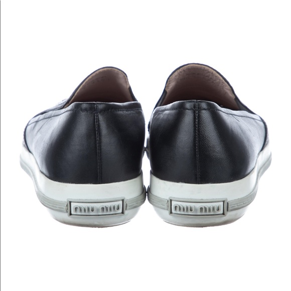 MIU MIU LEATHER SNEAKERS - Picture 4 of 5